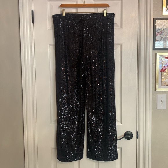 Boston Proper • All Over Sequin Palazzo Pant *NWOT* - Picture 5 of 10